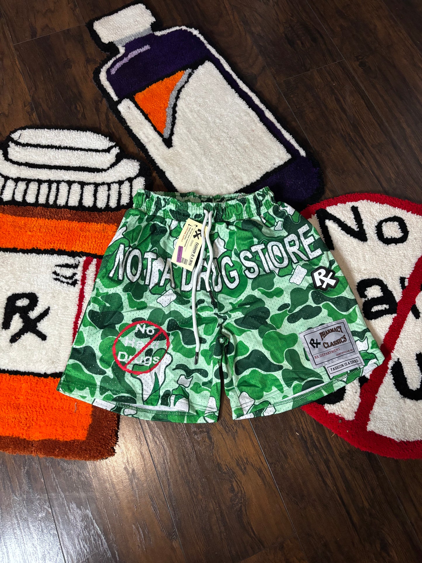 Camouflage jersey shorts