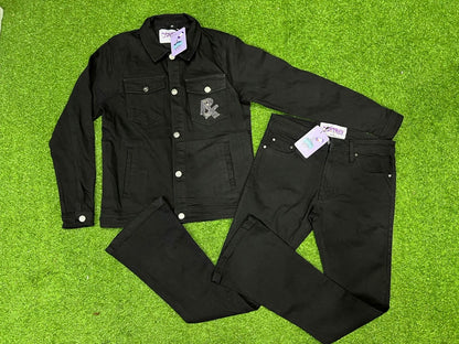 RX RHINESTONE DENIM JEAN SET